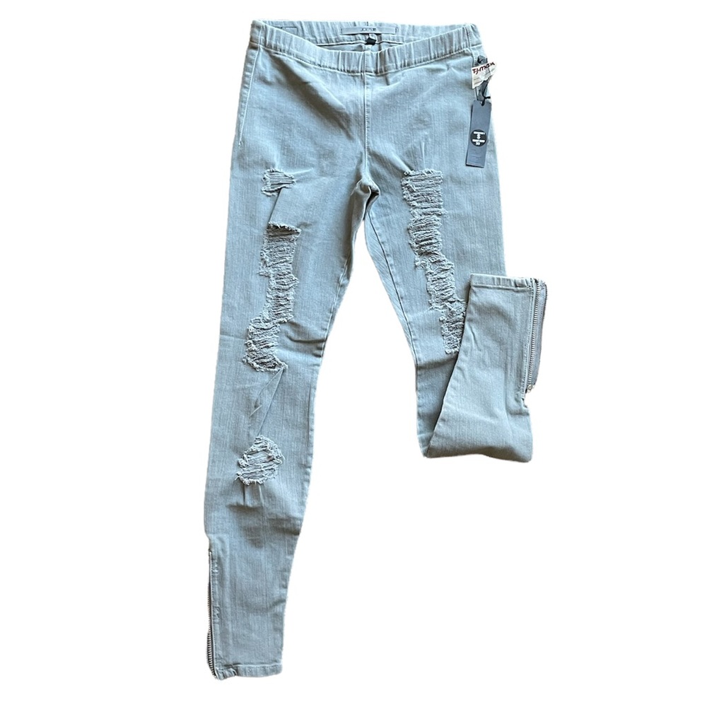 JOE’S DISTRESSED SKINNY JEGGINGS